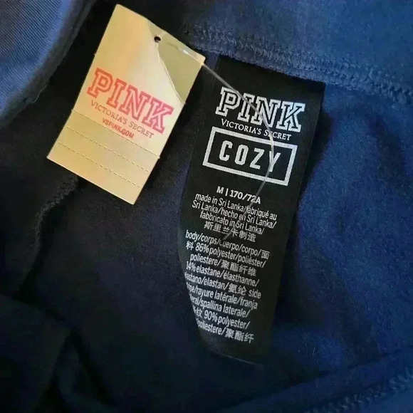 NWT Victoria's Secret PINK ULTIMATE V VELVET STRIPE Cozy LEGGING Size Medium NEW - Picture 5 of 10